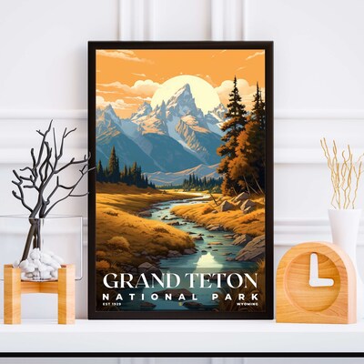 Grand Teton National Park Poster, Travel Art, Office Poster, Home Decor | S7 - image5